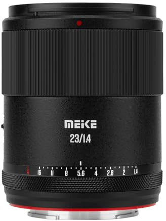 Meike 23 mm F1.4 AF Ultra Weitwinkel Große Blende STM Autofokus APS-C Portrait Prime Objektiv kompatibel mit Sony E Mount Kameras FX30 A6400 A5000 A6000 A6100 A6300 A6500 A6600 A6700 ZV-E10 ZV-E10 II