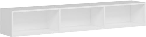 HOMIFAB Meuble TV Suspendu 3 Portes Blanc 180 cm - Veria