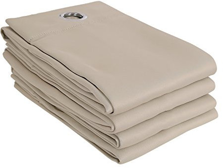 Deconovo Rideaux Chambre, Fenêtres pour Chambre Moderne, Isolation Thermique Décoration, 140x260 cm(Largeur x Haut), Beige Foncé, 4 Pièces
