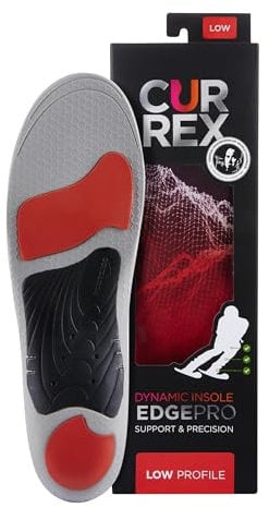 CURREX EdgePro Sohle Low Profile. Deine neue Dimension des Carving. Performance Einlegesohle für Ski, Langlauf oder Snowboard. Gr EU 37-39