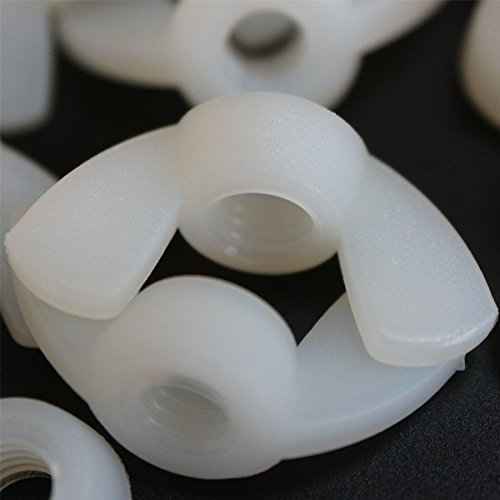 Pack of 20 Nylon Colour Plastic Acrylic M6 Butterfly, Wing Nuts-Acrylic Plastic Screws