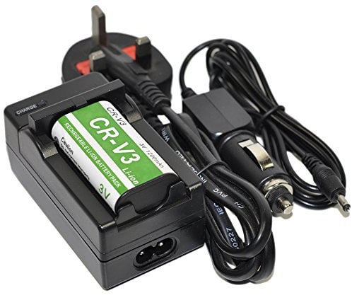 BTBAI CRV3 Camera Battery+Charger AC/DC Wall/Car Single Charger Rechargeable for CR-V3 Digital Camera Li-ion 3V k1a