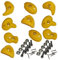 Garden Games Climbing Wall Holds Pack of 10 High Grip Poly Resin Climbing Stones (Yellow, 10 Pack)