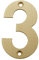 Front Door Numbers 3 Inch Satin Brass Door Numbers 0-9 (3)