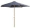 Alfresia 3-Metre Wooden Garden Parasol – Outdoor Patio Sun Shade with Wind-Up Crank Mechanism, UV30+ Showerproof Canopy, 2 Section Hardwood Pole, Blue,