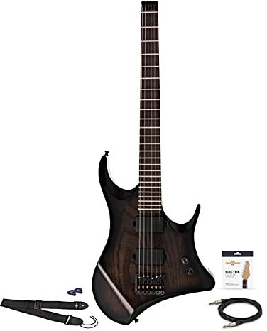 Headless Gitarre Pack Harlem von Gear4music mit Gigbag, Gurt und Kabel