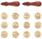 Cheriswelry Siegelstempel-Set, Sternzeichen, Sternzeichen, Stempelköpfe mit 2 Holzgriffen für Einladungen, Umschläge, Dekoration, Geschenkverpackung, 25 mm, 12 Stück