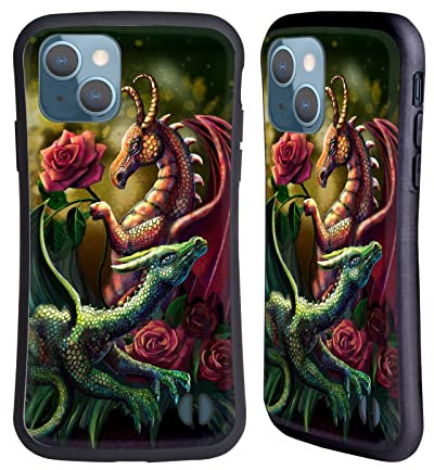 Head Case Designs sous Licence Officielle Rose Khan Roses D'Été Dragons Coque Hybride Compatible avec Apple iPhone 13