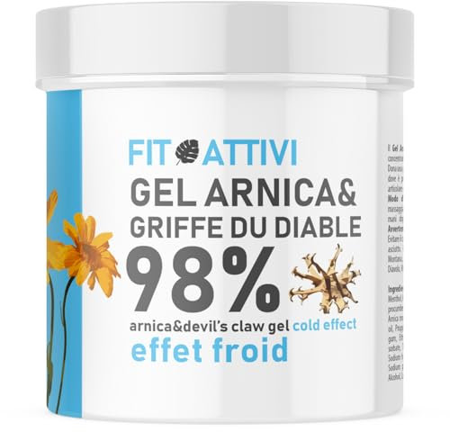 Arnica Gel Forte 550 ml, Arnica per Cavalli Uso Umano Effetto Freddo 98% con Artiglio del Diavolo Vitamina E Canfora per Massaggi Locali 100% BIO e Made in Italy - FITOATTIVI