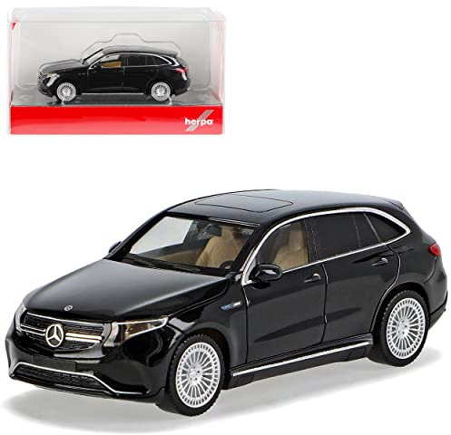Mercedes-B EQC N293 SUV AMG Schwarz Ab 2019 H0 1/87 Herpa Modell Auto mit individiuellem Wunschkennzeichen