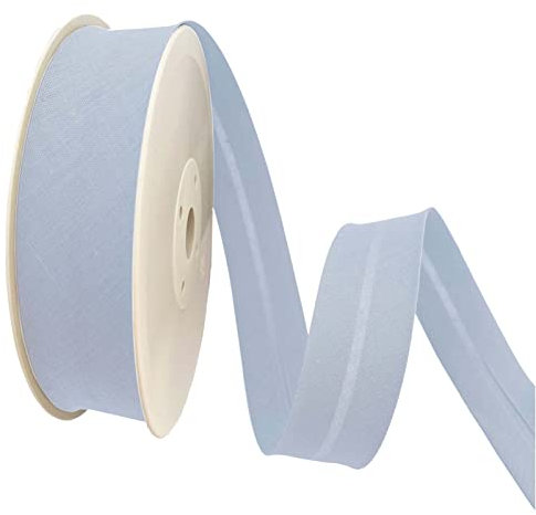 TEXTEX = 20 mm Breites Schrägband. 50% Baumwolle und 50% Polyester. Stück von 10m - (Hellblau)