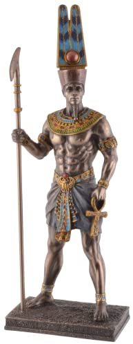 Ägyptischer Gott Amun-Re mit Stab - bronziert und coloriert by Veronese