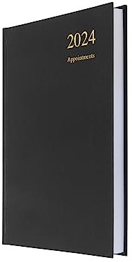 Collins Debden Collins ESSA51A.99-24 Terminplaner 2024, Tagesplaner mit Terminen, 2024-Seite, geschäftlich, akademisch und persönlich, A5, Schwarz