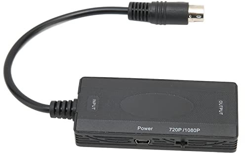 KIMISS Sega Saturn to Hdmi Tv Converting Sega Saturn to Hd Black Abs Game Console Converter Drive Lossless for Ss to Hd Multimedia Interface Adapter for HDTV