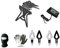 KOMPATIBEL MIT Yamaha WR 125 R UNIVERSELLES, DOPPEL EINSTELLBARES KENNZEICHENHALTER-KIT + 2 Paare LED-Blinker + E13-KENNZEICHENBELEUCHTUNG, ALLE EU-ZULASSUNG
