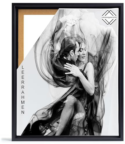 rahmengalerie24 Bilderrahmen Leerrahmen für Leinwand Bilder auf Keilrahmen | Format 30x50 cm Farbe schwarz