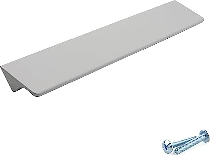 M4TEC Fingerzug-Griffe aus Metall Moderne Küchentürgriffe Schrankzuggriffe Schubladen-Ziehgriffe Schlafzimmer Bad Möbelgriffe. Serie VD8: 96 mm BA Weiß