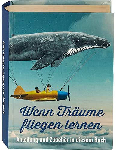 KAMACA Geschenkschachtel in Buchoptik mit Magnetverschluss für Geldgeschenke kleine Geschenke Präsente Geschenkverpackung Geld Gutschein Geburtstag (Wenn Träume fliegen lernen)