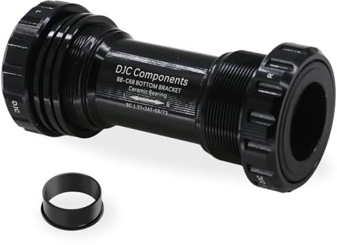 DJC Tretlager mit Keramik-Kugellager BSA 68–73 mm, englisches Gewinde, BB 22 mm, 24 mm GXP-Spindel, passend für MTB Rennrad, hohl, Deore XT SLX R7000, R8000, 4700, 5800, 6800, IXF Prowheel (Keramik