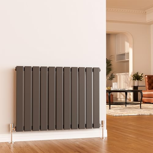 EMKE 600 x 830 mm Radiator Cover Anthracite Vertical Radiator Small Radiator Wall Mounted Modern Single Flat Panel Radiators Central Heating Radiator Bathroom Radiators for Bedroom Sitting Room