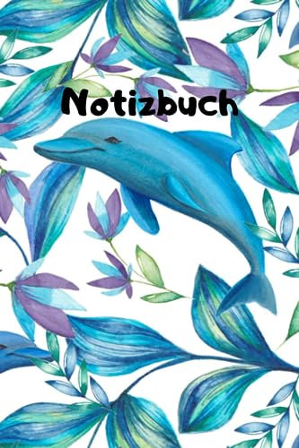 Delfin Notizbuch: Süßes Delfin Notizbuch, breites liniertes Notizbuch aus liniertem Papier für Schule, Studenten, Notizbuch für Kinder, Jungen, ... 6 x 9 Zoll, Notizbuch für Delfin liebhaber