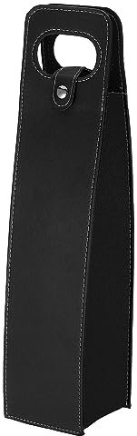 PATIKIL Vin Cadeau Sac, Vin Sac Réutilisable Cuir Vin Tote Transporteur pour Vin Bouteilles Portable Champagne Cadeau Sacs pour Pique-nique Fête Mariage, Noir