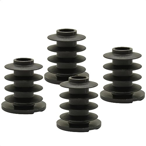 Wagner QuickClick® Kunststoffgleiter Möbelgleiter Stuhlgleiter 4er-Set Basis schwarz zum Einstecken 4X Basis - Kunststoff SMART - Durchmesser Ø 21/25 x 3/25 mm, Neigung 0° - Made in DE - 15787400