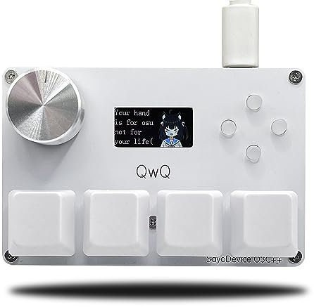 BTXETUEL SayoDevice O3C++ Teclado OSU con disparador rápido, interruptor de reverberación, interruptor lineal magnético, teclado con botón y pantalla, copia inserta, shotcut, macro-hotswap, blanco