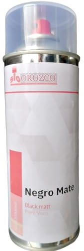 Pintura Spray Negro Mate Acrílica 400 ml.