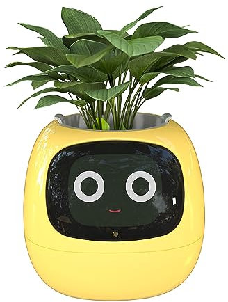 Masdio Macetas Inteligentes, con Inteligencia Artificial, visualización de Temperatura y Tiempo y numerosas animaciones expresivas basadas en el Medio Ambiente, para decoración de Interiores