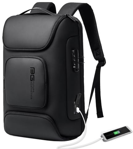 BANGE Tech Laptop Backpack for Men and Women, Black, More, Modern