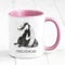 Tasse bedruckt Dachs Frechdachs Geschenk Geburtstag Kaffeetasse Kaffeebecher 330 ml spülmaschinenfest, rosa