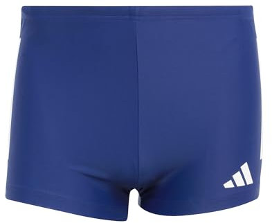 adidas Uomo 3 Stripes Swim Boxers, Dark Blue/White, L