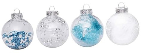 HOOTNEE 24stücke Transparente Netzkugeln Zum Aufhängen Am Weihnachtsbaum Transparent