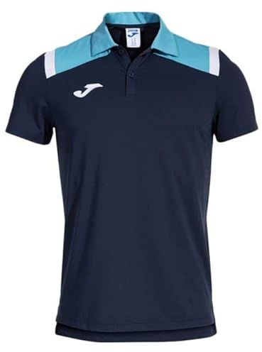 Joma - Herren-Poloshirt - Toledo - Kurzarm, Marineblau, Türkis, fluoreszierend, XS