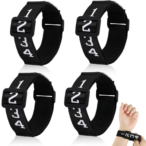 XIHIRCD 4st Schiedsrichter Armband, Nummeriert Yardmarker für Fußball Ausrüstung für Fußballschiedsrichter Fußball Zubehör für Professionelle Fußball Schiedsrichter Bei Spielsportarten