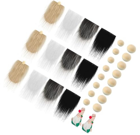BCOATH Materialpaket Für Gnomenbärte 1 Set Vorgeschnittener Bärte Aus Kunstfell Für Gnomenkostüme
