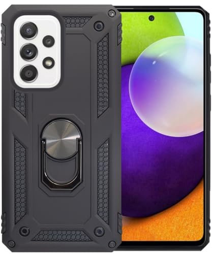 Coque pour Oppo A78 4G Housse Antichoc avec Anneau Rotatif Aimant 360 Degrés Etui Magnétique Rigide Dure Armure Bague Support Renforcée (Noir)