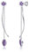 PHNIBIRD Ohrringe Hängend Silber 925 für Damen Amethyst Ohrringe Lange Silber Tropfen Ohrhänger Valentinstag Geschenke