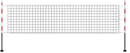 Ronyme Nylon Volleyball Net Volley Ball Net with Carry Bag Standard Handball Netting for Games Lawn Outdoor Indoor Training Sports