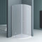 doporro Duschkabine 100x100 viertelkreis Dusche Duschabtrennung ESG-Sicherheitsglas Satiniert inkl. Easy-Clean-Beschichtung Ravenna02VS