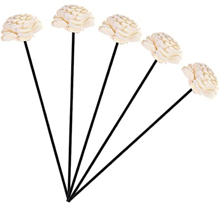 Garneck 5 Stück Aroma Diffuser Sticks aus Rattan Duftstäbe für Ätherische Öle für Zuhause Schlafzimmer und Yoga Räume Schnell Duftend und Einfach zu Verwenden