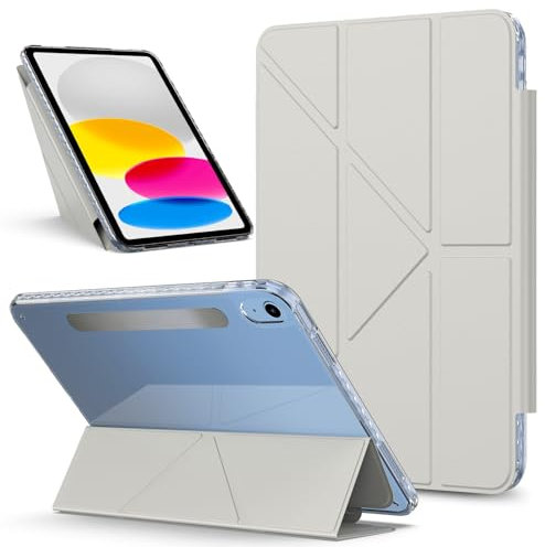 Étui de protection pour tablette PC Compatible With iPad (A16) 11th Generation 11 inch 2025 Case Detachable Magnetic Cover Slim Protective Case,Multi-Angle Viewing Transparent Back Shell Stand Shockpr