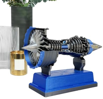 Hogvinnatil Turbofan Engine Model | Working Model Simulated Aeroplane Engine, Scientific Educational Figure, Mechanical Toy for Room, Living Room or Study Room