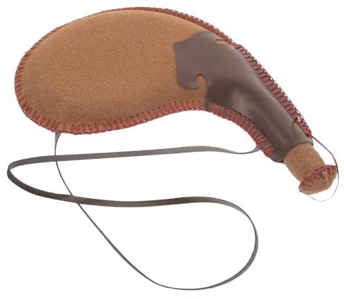 Outdoor Feldflasche aus Leder, Kompakt und Leicht, in Kaffee | Spanische Bota Tasche, Retro Wüstenwasserflasche, Tragbarer Wasserbeutel mit Riemen und Deckel Zufällige Farbe