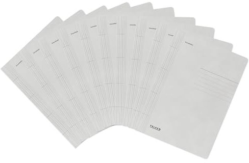 Original Falken 100er Pack Recycling-Schnellhefter DIN A4 grau. Made in Germany Blauer Engel Hefter Papphefter Kartonschnellhefter Schulhefter Pappordner Mappe Schulordner ideal für Schule und Uni