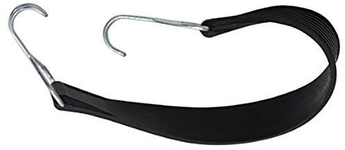 Abrollwerk Gummispannband 530x37 mm mit 2 stabilen Drahthaken im 10er Set – Spannband zur Ladungssicherung für Rollbehälter, Transportwagen, Lager & Logistikbedarf