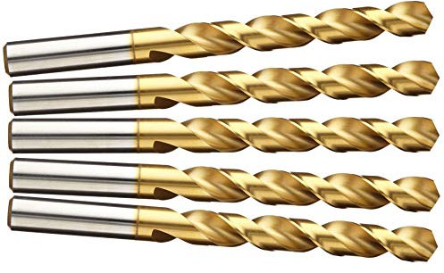 5 HSS TiN Metallbohrer Ø 12,5 mm 204106 Titannitriert Spiralbohrer HSS-Bohrer