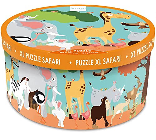 SCRATCH 276181109 Bodenpuzzle Motiv: Stadt, Puzzle mit großen Teilen für Kinder ab 5 Jahren, 100 Teile
