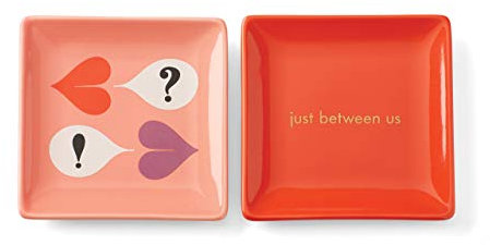Kate Spade New York Sweet Talk Mini-Tablett, 2-teilig, Porzellan, Mehrfarbig, 1.05 LB, 2